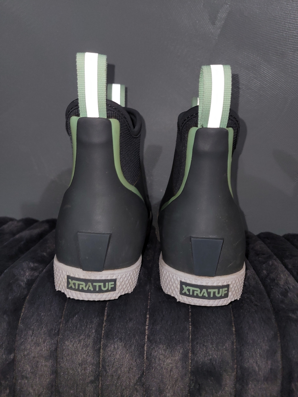 XTRATUF Women’s Black & Green Ankle Rain Booties - Picture 3 of 5